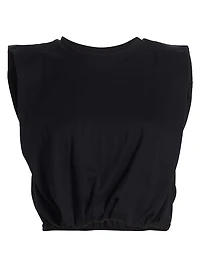 Muraya Gathered Sleeveless T-Shirt