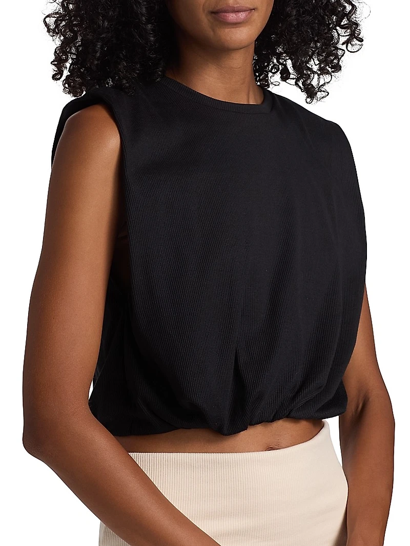 Muraya Gathered Sleeveless T-Shirt