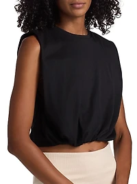 Muraya Gathered Sleeveless T-Shirt