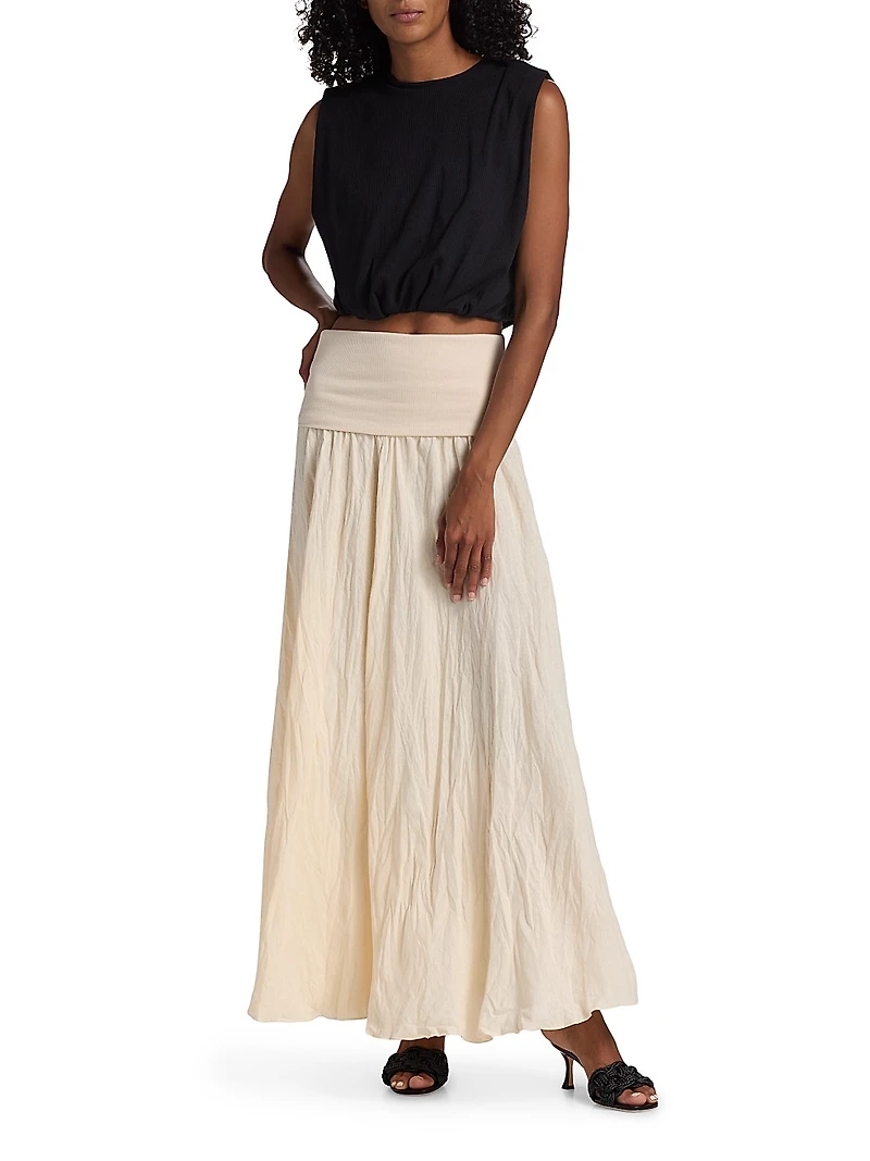 Muraya Gathered Sleeveless T-Shirt