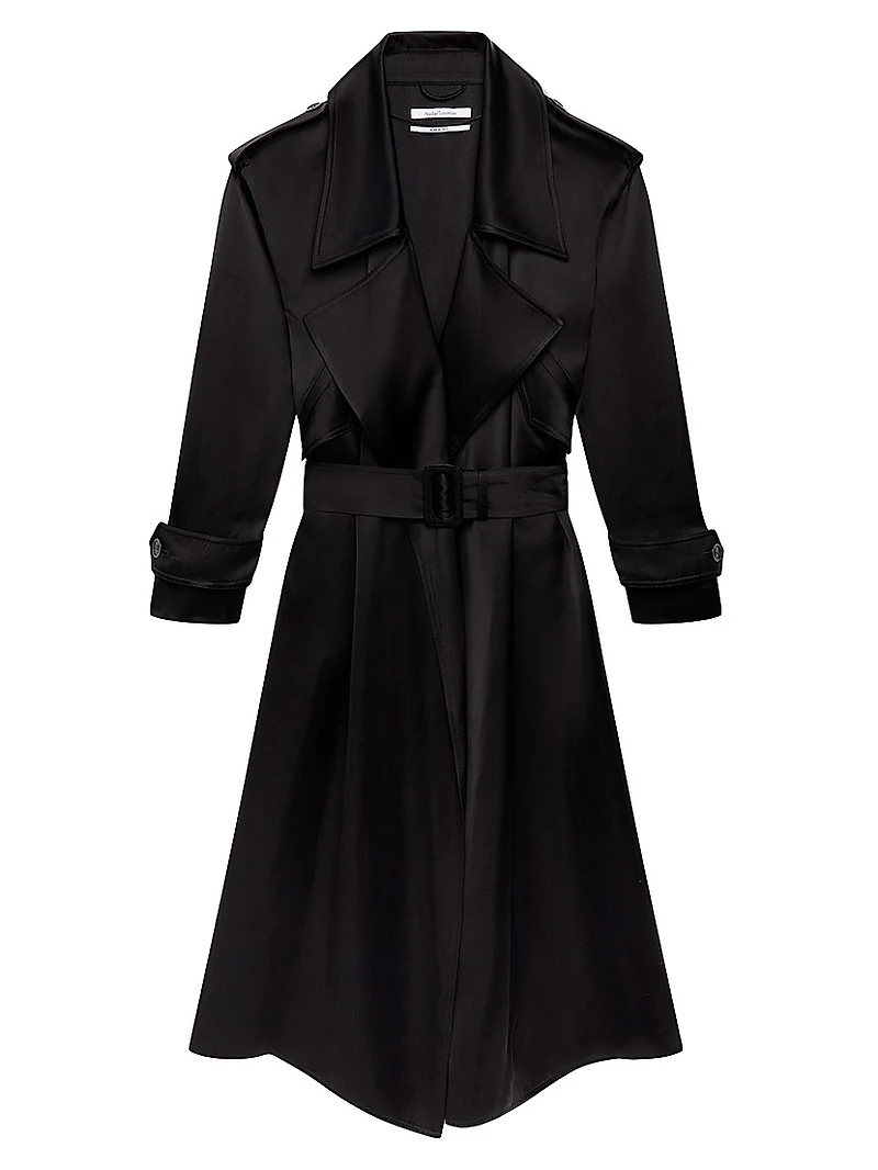 Satin Soft Trench Coat