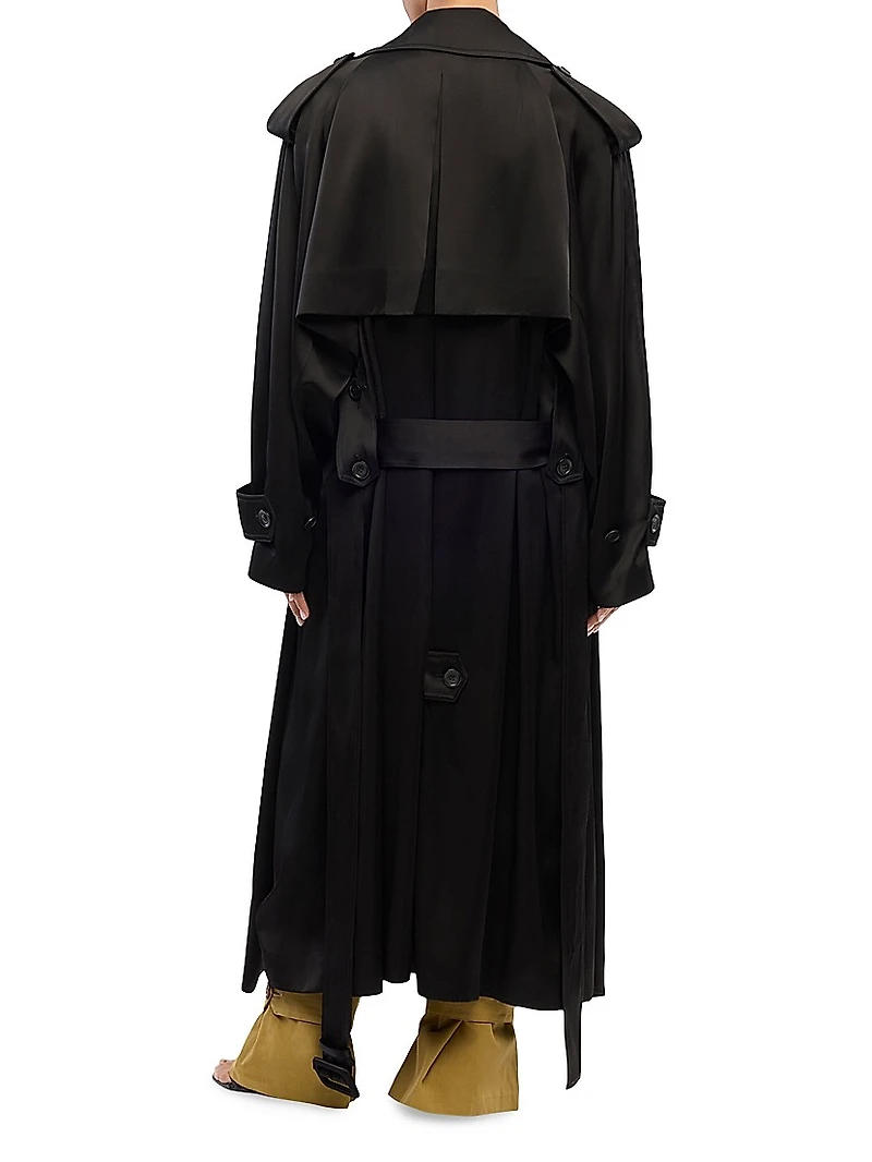 Satin Soft Trench Coat
