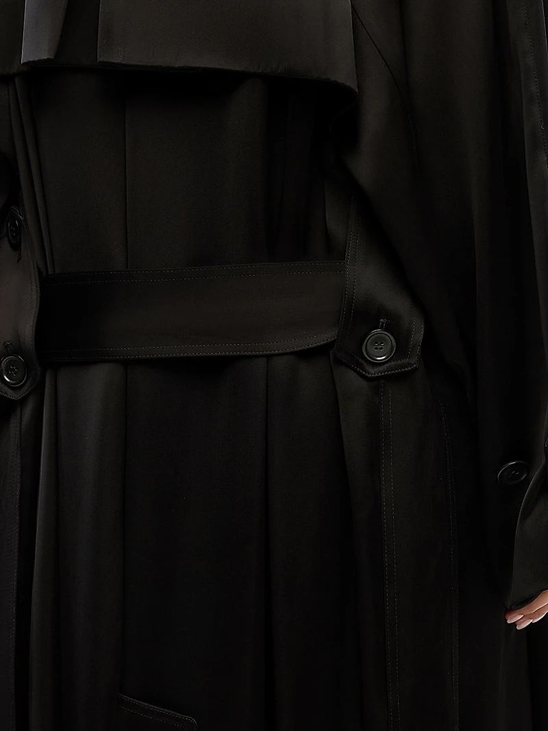 Satin Soft Trench Coat