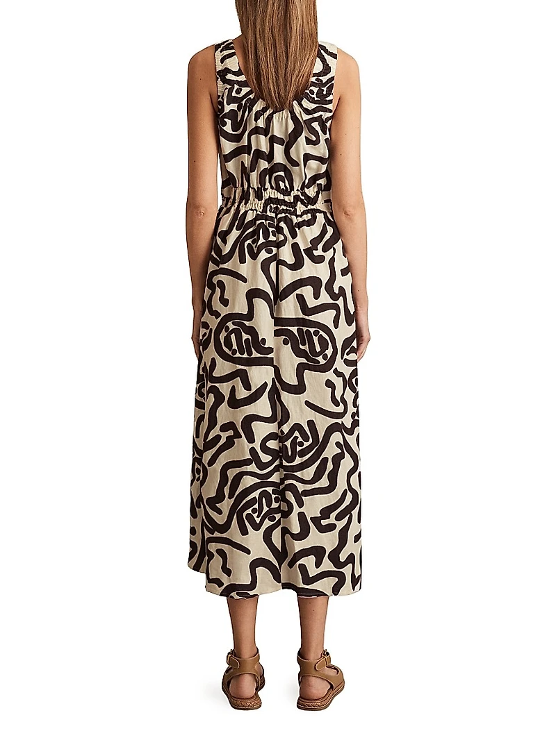 Akari Printed Midi-Dress