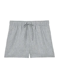 Willow Drawstring Linen-Blend Shorts