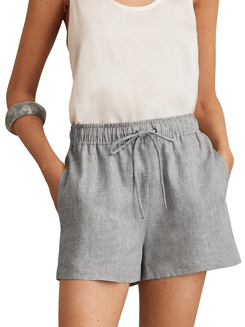 Willow Drawstring Linen-Blend Shorts