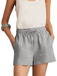 Willow Drawstring Linen-Blend Shorts
