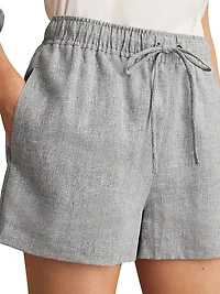 Willow Drawstring Linen-Blend Shorts