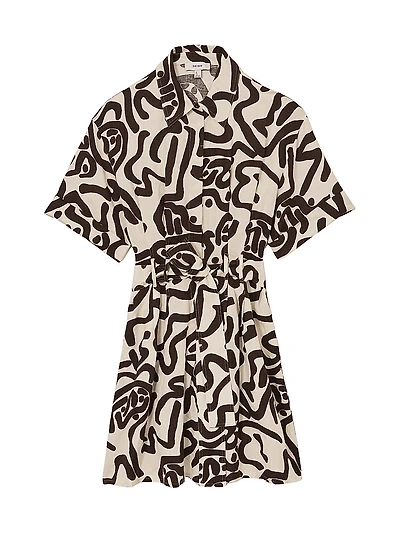 Camelia Abstract Shirtdress