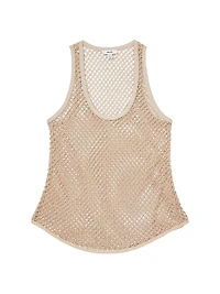 Lila Beaded Mesh Tank
