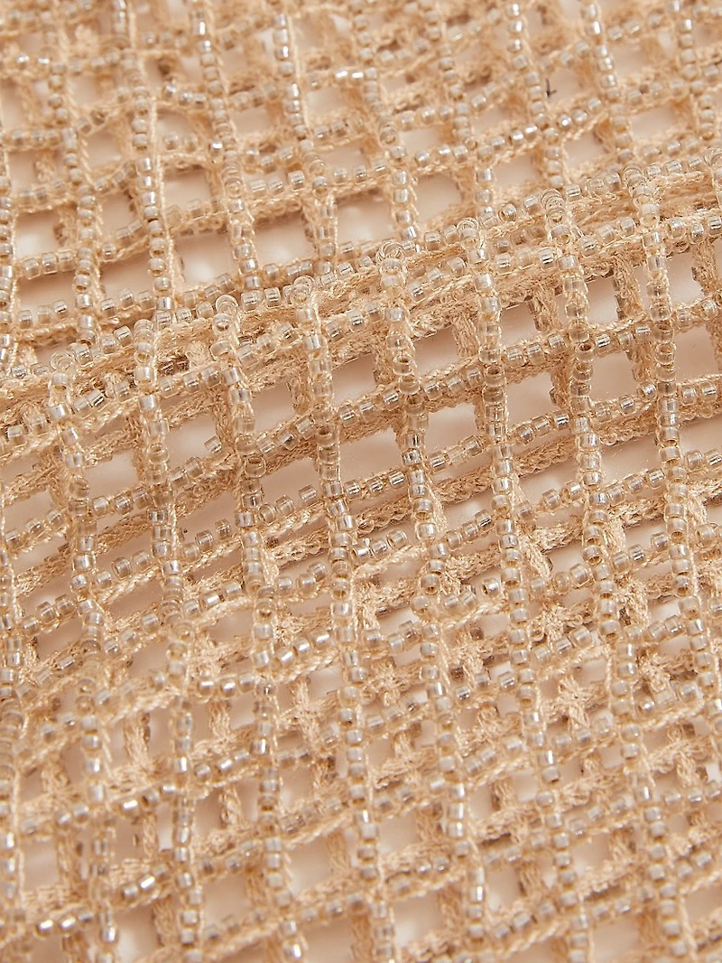 Lila Beaded Mesh Tank