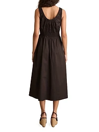 Anouk Cotton Smocked Midi-Dress