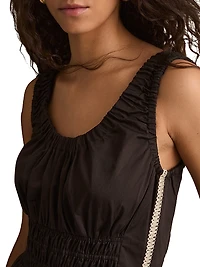 Anouk Cotton Smocked Midi-Dress