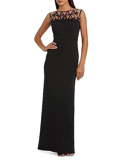Ieena 1 Bow-Detailed Crêpe Gown