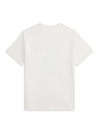 Little Girl's & Polo Bear American Flag T-Shirt