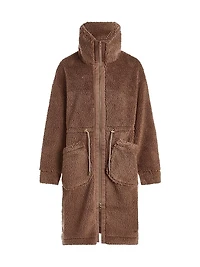 Logan Drawstring Sherpa Coat