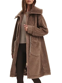 Logan Drawstring Sherpa Coat
