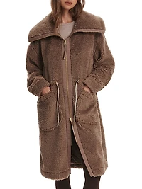 Logan Drawstring Sherpa Coat