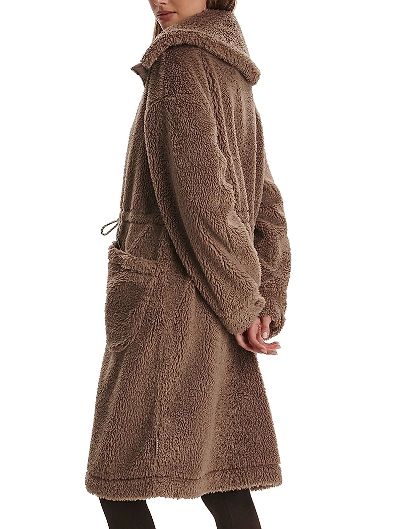 Logan Drawstring Sherpa Coat