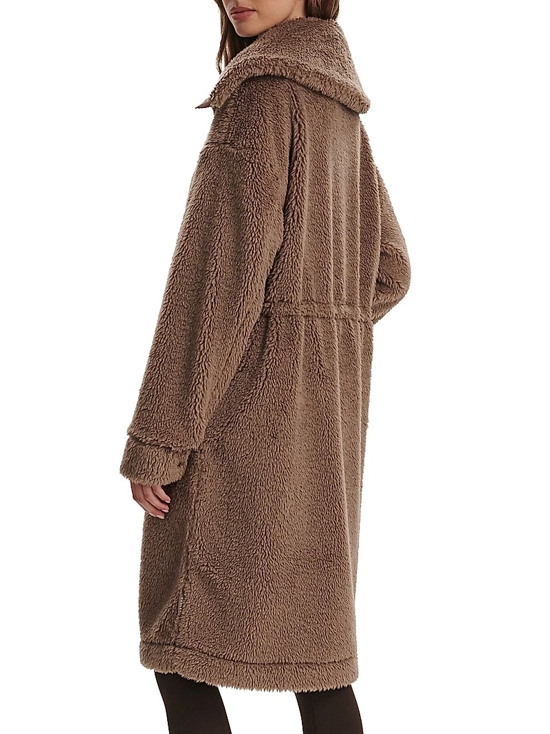Logan Drawstring Sherpa Coat