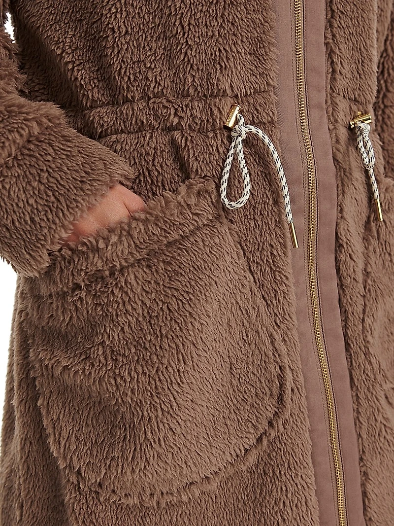 Logan Drawstring Sherpa Coat
