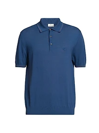 Logo-Embroidered Cotton Polo Top