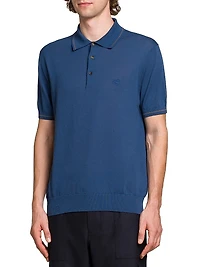 Logo-Embroidered Cotton Polo Top