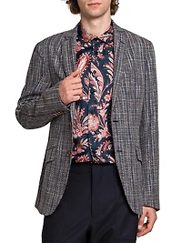 Paisley Silk Button-Front Shirt