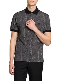 Paisley Cotton Polo Top