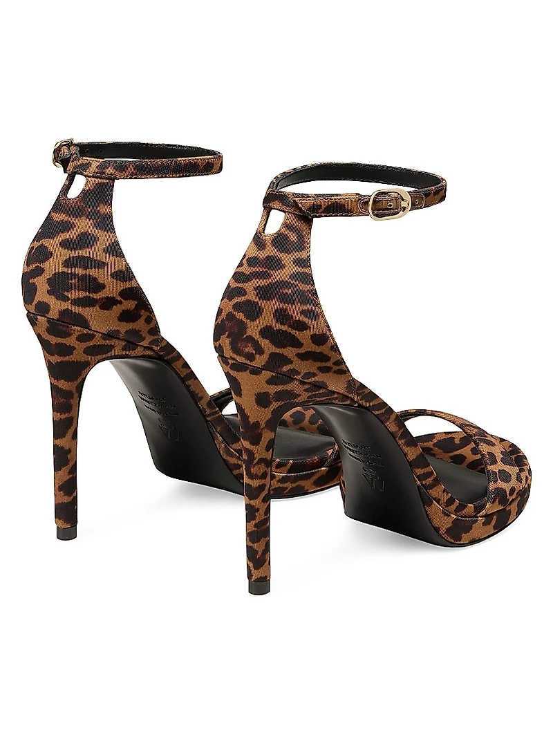 Nudist 100MM Leopard-Printed Platform Sandals