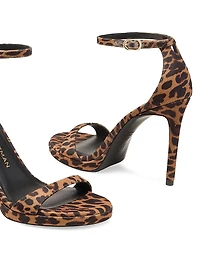 Nudist 100MM Leopard-Printed Platform Sandals