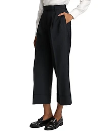 Double-Pleat High-Rise Trousers