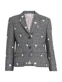Fit 3 Goose Embroidered Wool Blazer