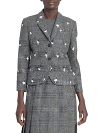 Fit 3 Goose Embroidered Wool Blazer