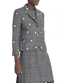 Fit 3 Goose Embroidered Wool Blazer
