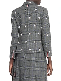 Fit 3 Goose Embroidered Wool Blazer