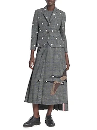 Fit 3 Goose Embroidered Wool Blazer