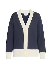 Oversized V-Neck Cotton Cardigan