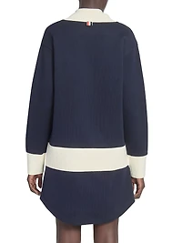 Oversized V-Neck Cotton Cardigan