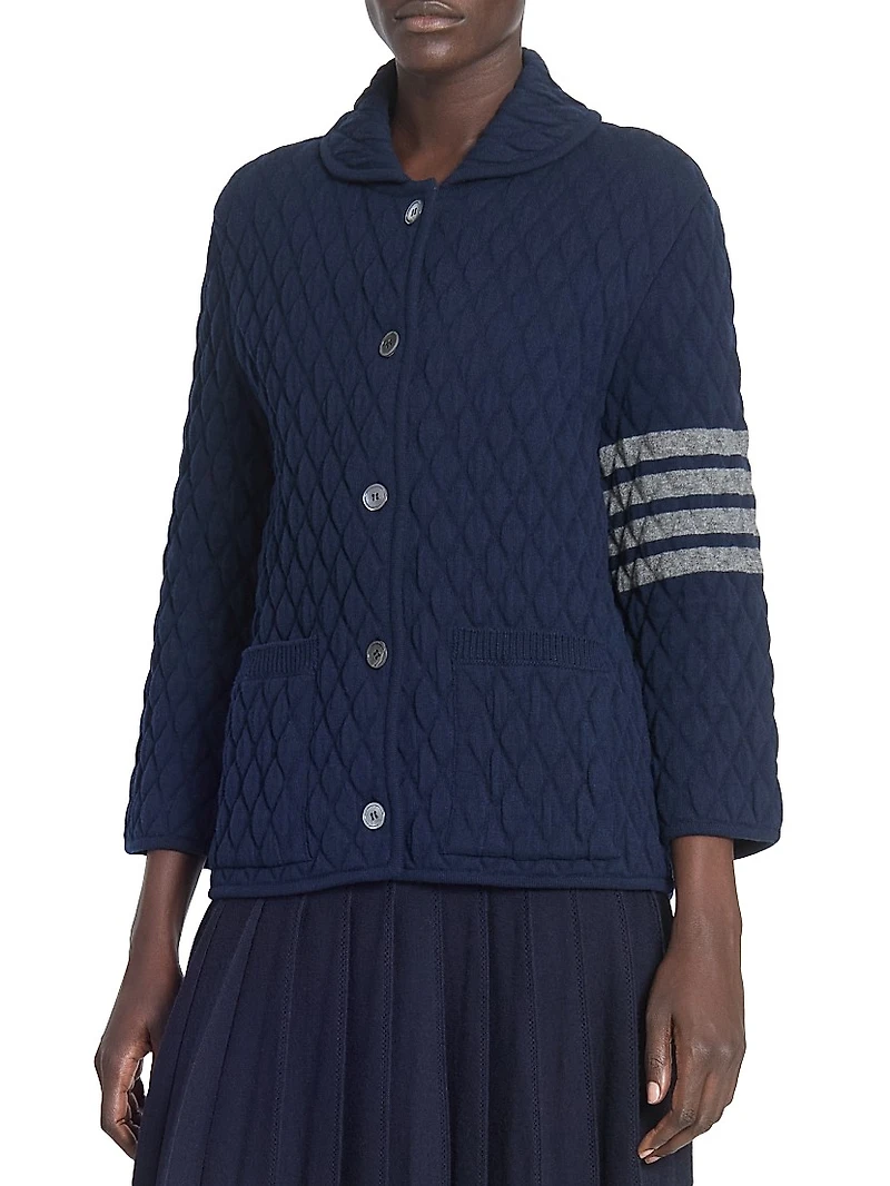 Quilted Knit Wool-Blend Work Jacket