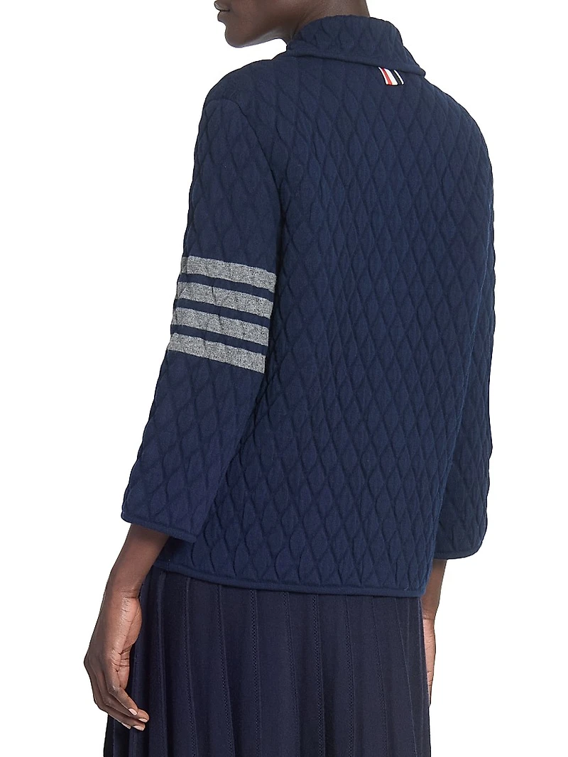 Quilted Knit Wool-Blend Work Jacket