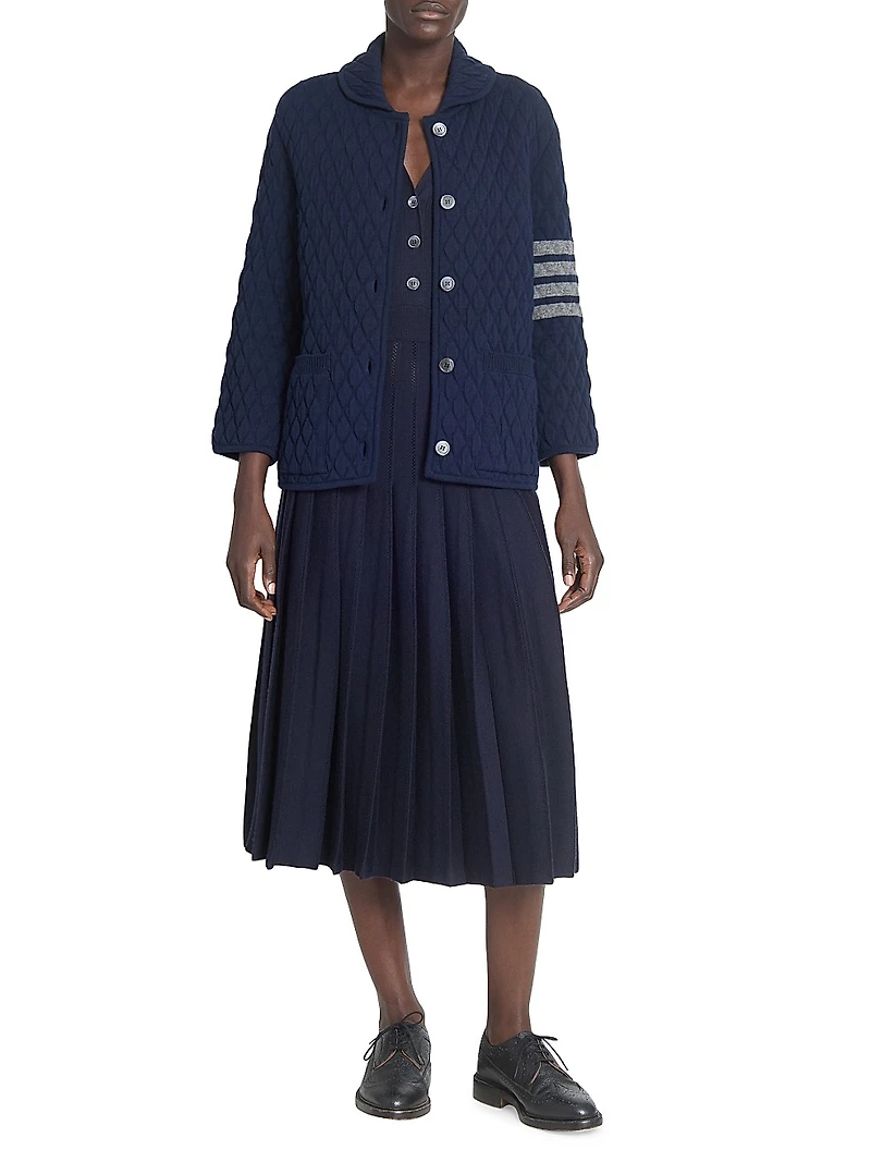 Quilted Knit Wool-Blend Work Jacket