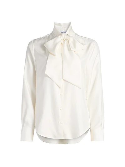 Bow Silk Twill Shirt