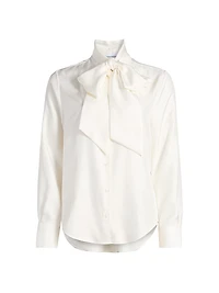Bow Silk Twill Shirt