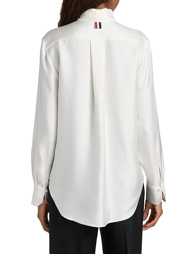 Bow Silk Twill Shirt