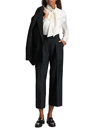 Bow Silk Twill Shirt