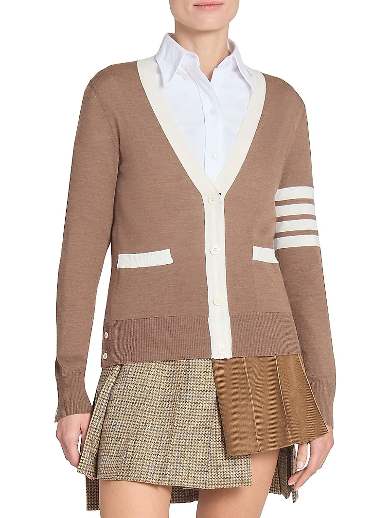 Wool Relaxed-Fit V-Neck Cardigan