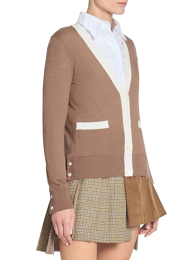 Wool Relaxed-Fit V-Neck Cardigan