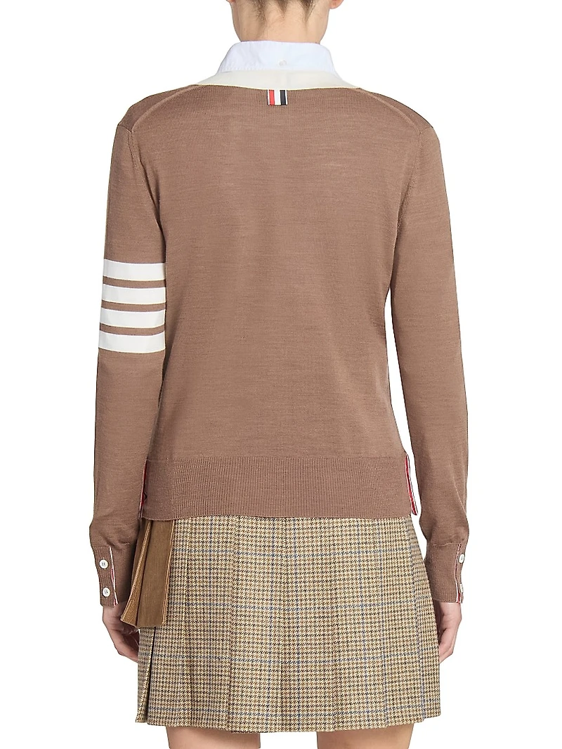 Wool Relaxed-Fit V-Neck Cardigan