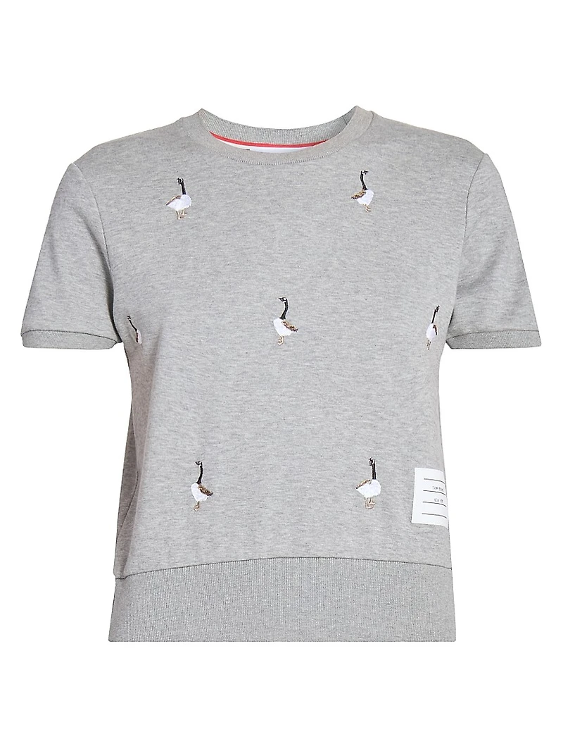 Goose-Printed Cotton T-Shirt